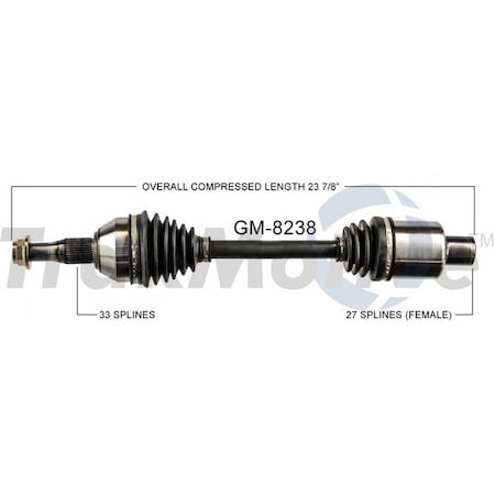 Surtrack Axle Cv Axle Shaft, Gm-8238 GM-8238